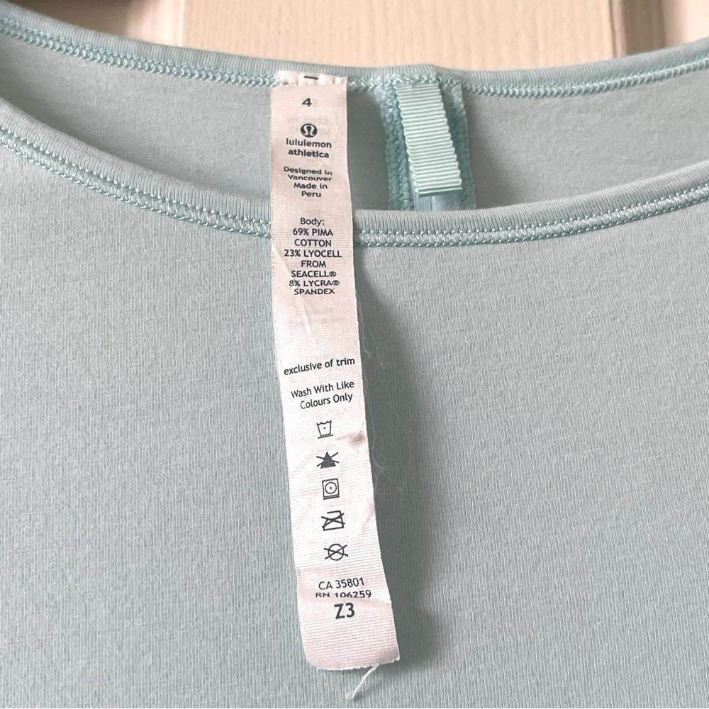 Lululemon Athletica Blue Fitted Long Sleeve Tee - Picture 7 of 8